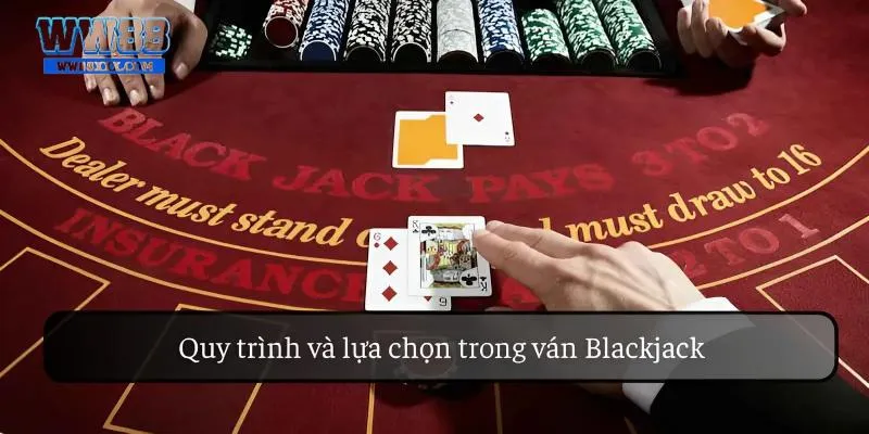 Quy trình và lựa chọn trong ván Blackjack